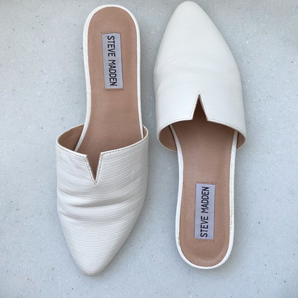 Steve Madden “Ally” White Crocodile Pointed Toe M… - image 3